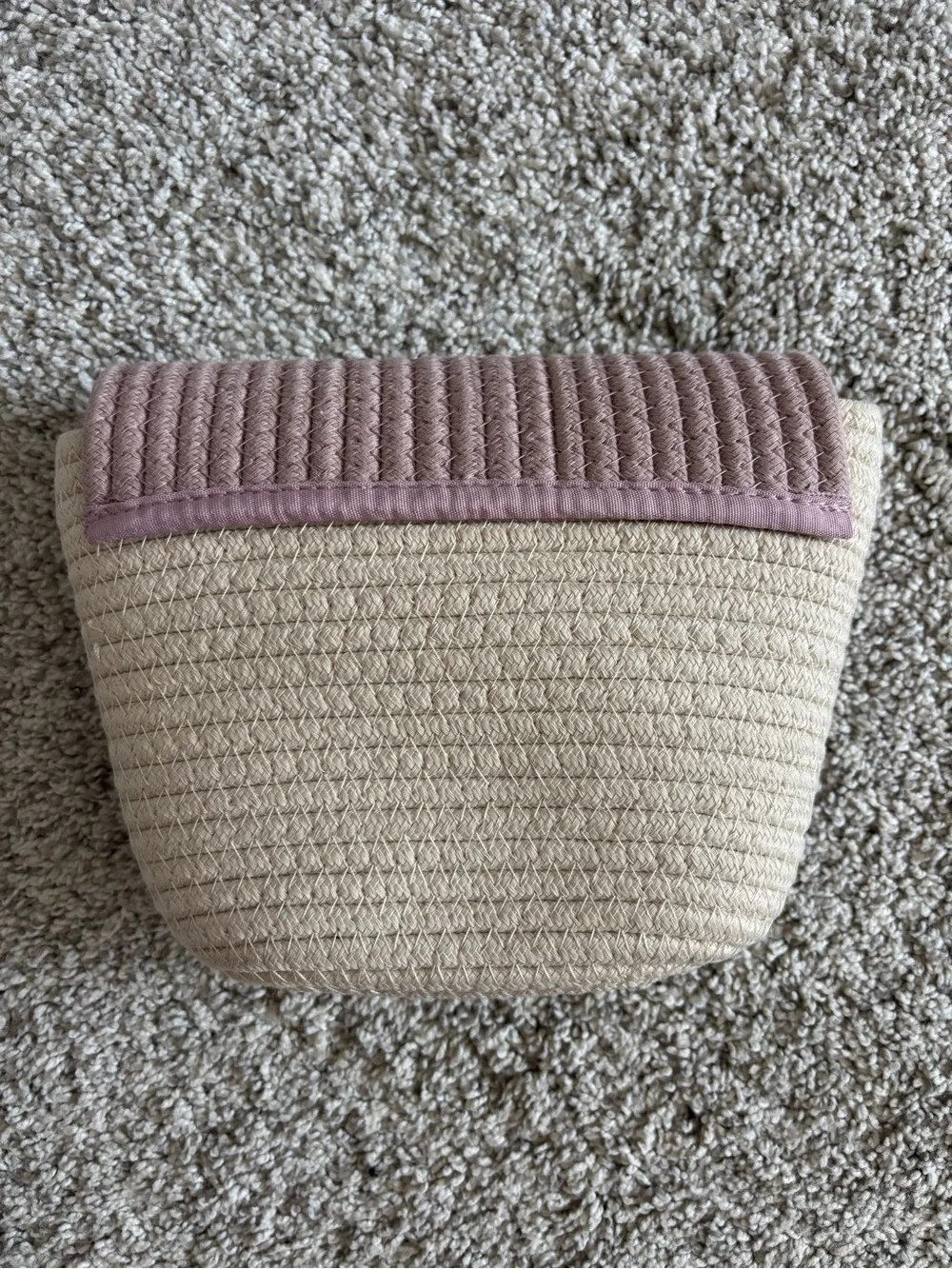 dusty rose & cream crossbody bag